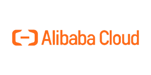 Logo Alibaba Cloud, patrocinador del foro infochannel
